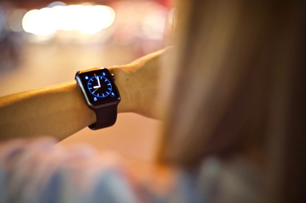 Women watch smart watch technology