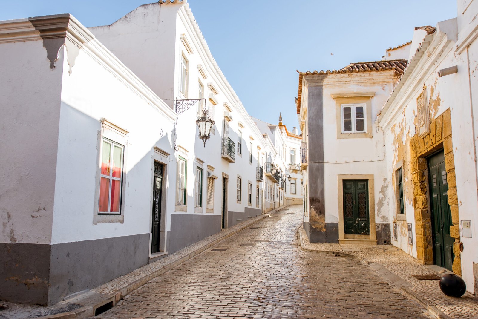 Faro street view in Portugal